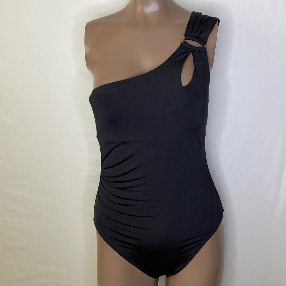 Trina Turk Getaway Keyhole One Shoulder Swimsuit